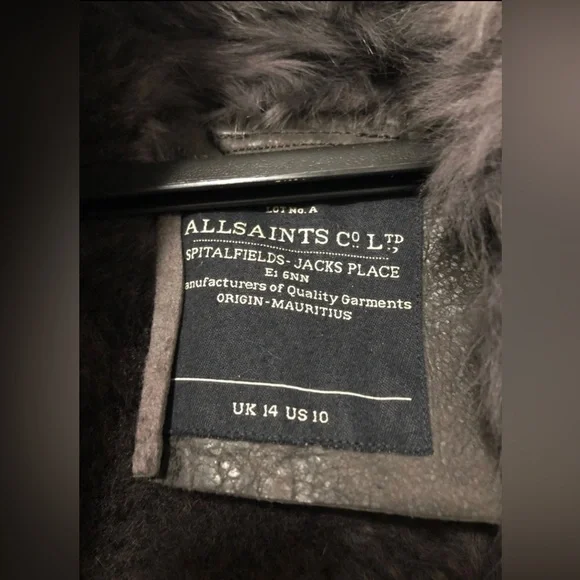 All Saints Spitalfields Leather Jacket - Picture 5 of 5